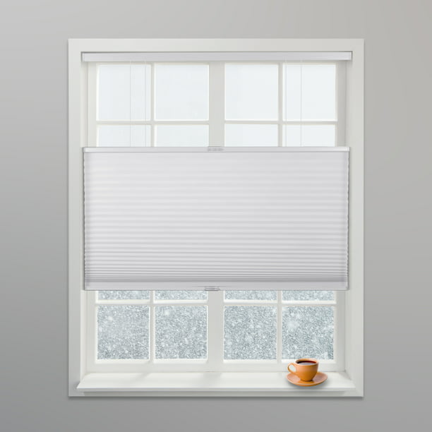 24-Inch Width by 72-Inch Height Honeycomb Shades Calyx Interiors Light Filtering White Cellular 